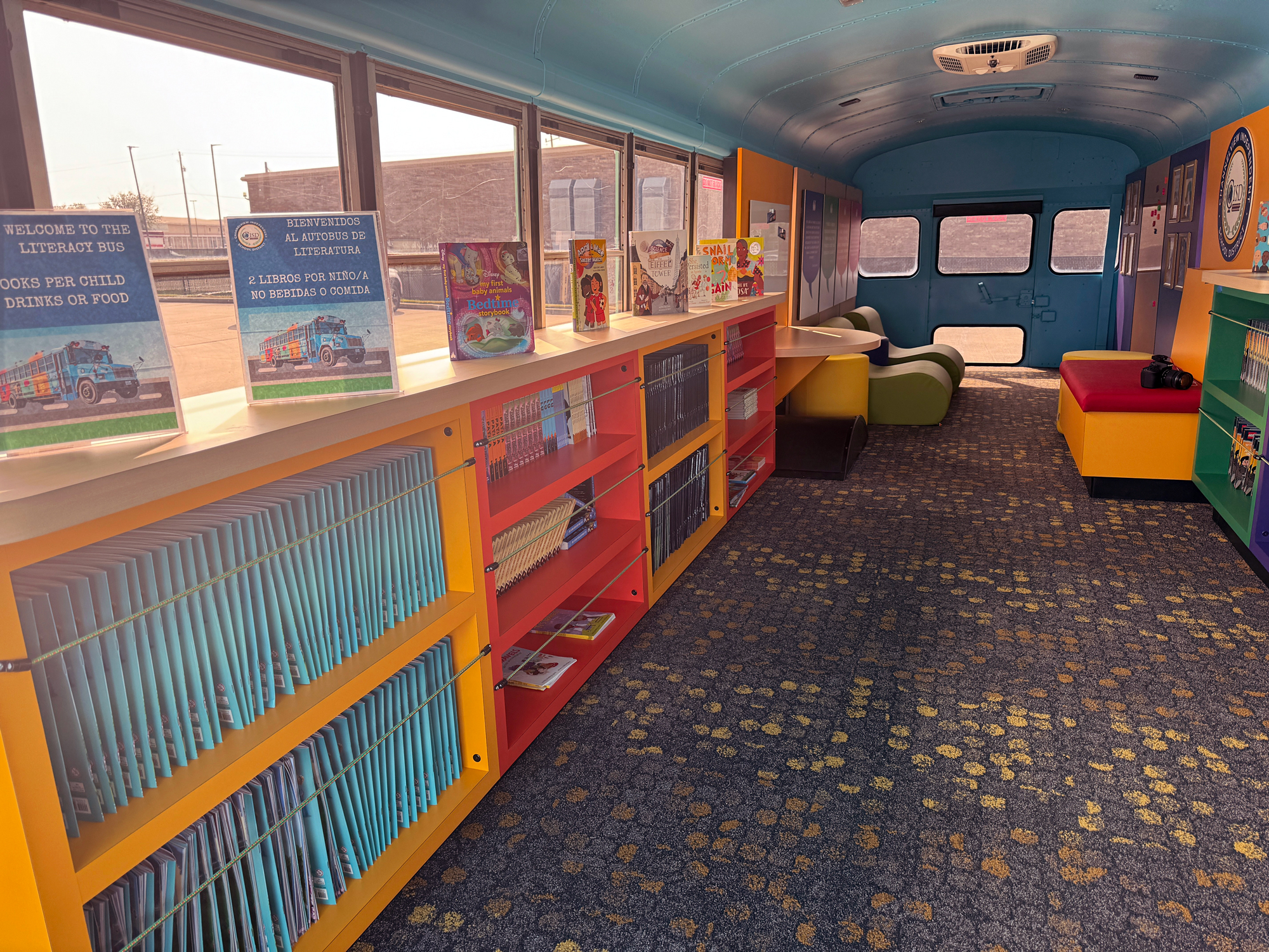 Channelview ISD Literacy Bus inside 2