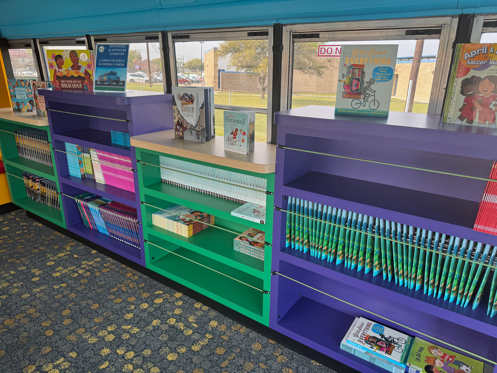 Channelview ISD Literacy Bus inside